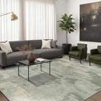 Area Rugs 8x10 for Living Room Bedroom, Modern Abstract Machine Washable Large Soft Sage Green Rug, Low Pile Floor Carpet with Non Slip Backing for Dining Room, Light Sage Mint Green