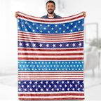 Aimego American Flag Blanket Gifts for Men Women Kids United States USA Flag Patriotic Theme Independence Day Decor Bedroom Living Room Soft Cozy Bed Couch Birthday Christmas Blanket 50"x60"