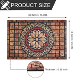 CHICHIC Rectangle Entrance Door Mat Large 18 x 30 Inch High Traffic Area Entry Way Doormat Front Door Rugs Outdoors Heavy Duty Welcome Mat, Non Slip Rubber Back Low Profile for Garage