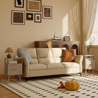 Rattan Nightstand,Farmhouse Bedside Table with 2 Storage Drawer and Open Wood Shelf, for Bedroom and Small Spaces,Night Stand with Solid Wood Legs (Grey Oak)