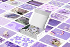 Soft Purple Dreamy Aesthetic Wall Collage Kit – 50 Mystical & Classic Photos, 4"x6" Semi-Gloss Prints for Teen Girls Dorm Room Decor, Elegant Purple Moments, Ideal Gift for Birthday & Graduation