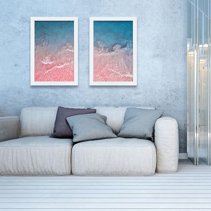 VCK Poster Frames 20x30 White 3 Pack, Solid Wood Picture Frames for Wall Mounting Hanging Art and Puzzle Frame