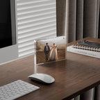 5x7 Acrylic Picture Frame 5 Pack, 20mm Thick Magnetic Double Sided Display 20% Thicker- Frameless Clear Transparent Photo Frame for Desktop/Tabletop, Self Standing with Microfiber Cloth