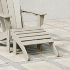 WestinTrends Outdoor Ottoman, Patio Adirondack Ottoman Foot Rest, All Weather Poly Lumber Folding Foot Stool for Adirondack Chair, Widely Used for Outside Porch Pool Lawn Backyard, Sand