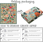 Living Room Rug 6x9 Rug Machine Washable Boho Area Rug Non Slip Floral Vintage Low Pile Large Rug for Living Room, Bedroom, Farmhouse, Dining Room, Kids Playroom(Green)