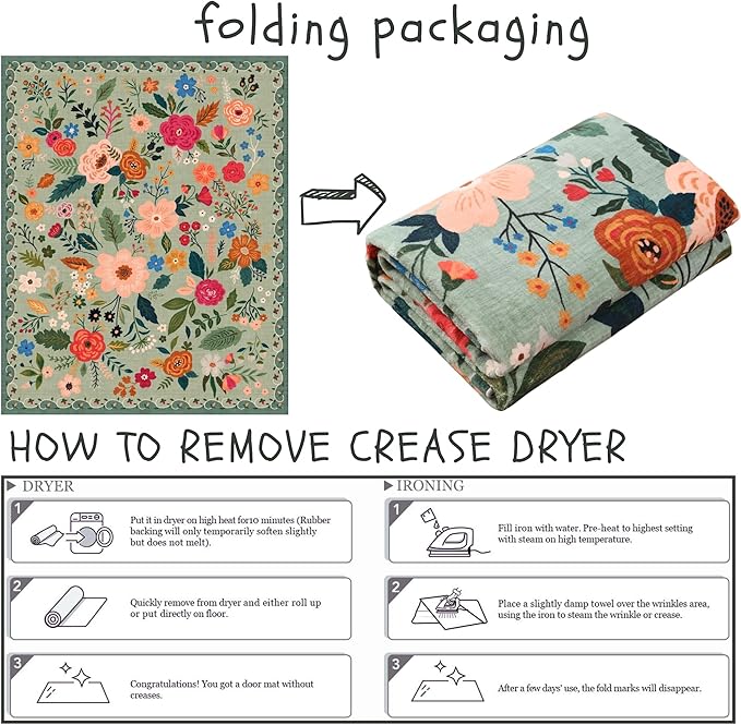 Living Room Rug 5x7 Rug Machine Washable Boho Area Rug Non Slip Floral Vintage Low Pile Large Rugs for Living Room, Bedroom, Farmhouse, Dining Room, Kids Playroom(Green)