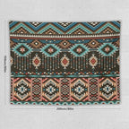 HZOHNAGO Aztec Tapestry Turquoise Blue and Brown and Native American Tribal Pattern Printed Wall Tapestry Wall Hanging for Bedroom Living Room Dorm 80" W x 60" H