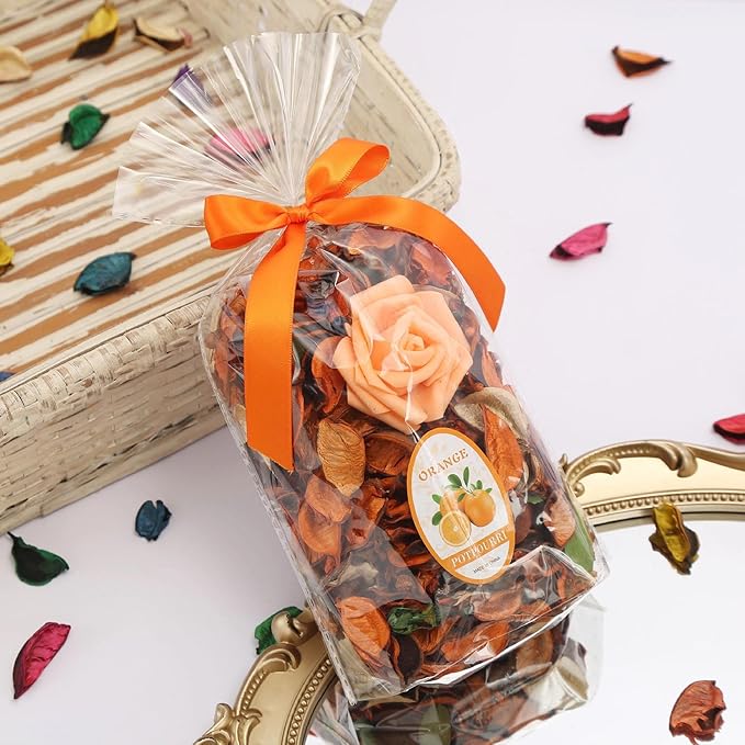 Potpourri Bags,Home Fragrance Sachet Petal,Potpourri Bowl Filler,vase Filler for Families, Weddings, Cars, Coffee Shops, etc Decoration, 2 Bags/10oz (Citrus)