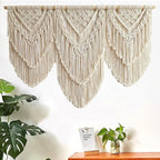 large macrame wall hanging - Boho Tapestry Macrame Wall Decor Art- Chic Bohemian Handmade Woven Tapestry Home Decoration for Bedroom Living Room Apartment Wedding Party - 43"x32" (Double-layer)