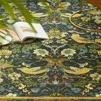 Runner Rug - 2'x6' Boho Washable Kitchen Rug, Non-Slip Soft Low Pile Rugs Indoor for Entrance Living Room Bedroom Bathroom,Vintage Hallway Carpet Stain Resistance (Dark Green, 2x6ft)