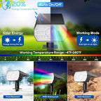 NYMPHY Solar Color Changing Lights, 7 Lighting Modes Solar Lights Outdoor Waterproof IP68, Multicolor RGB Outdoor Lights for Garden Yard Landscape Decorations- 4 Pack