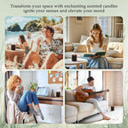 Scented Candles Set, Candles for Home Scented Soy Wax Candles, 4 Pack 28 Oz Aromatherapy Candles Gift Set for Women Men (Sage/Vanilla/Mint/Sandalwood)