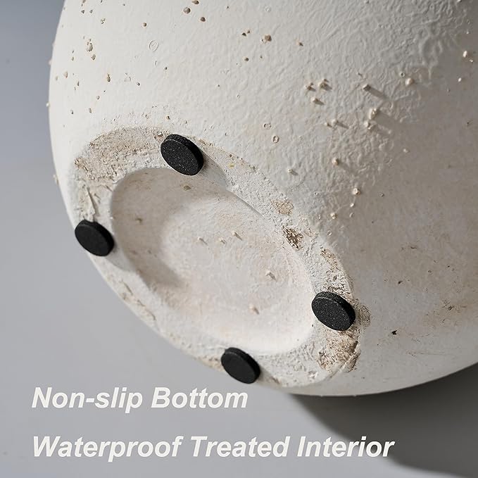 Ceramic Vase, 5.8 Inch Terracotta Vase with Handles, Boho Decor Decorative Vase, Rustic Vase for Home Decor, Farmhouse, Living Room, Table - Beige