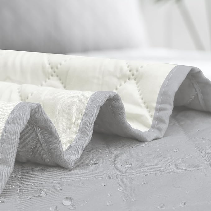 Easy-Going Sectional Couch Covers for Dogs L Shape Sofa Cover Reversible Sofa Slipcover Chaise Lounge Cover Furniture Protector Cover for Pets Dog Cat (30 x 50 inches, Light Gray/Ivory)