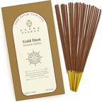 Gold Dust Incense Sticks, Organic Hand Dipped 100 Sticks with Natural Herbs & Aromatic Ingredients, Burn Time 45 to 60 Minutes, Incense for Positivity, Yoga, Meditation, Relaxation, Spiritual Gift