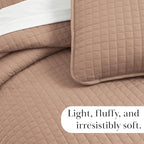 Southshore Fine Living, Inc. Twin Quilt Bedding Set, Soft Brushed Microfiber Blush Pink Quilt, Twin Coverlet Bedspread, Wrinkle & Pet Hair Resistant Bedding, Easy Care with 1 Pillow Sham, Blush