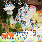 Bememo 100 Pcs Jesus Toys Original Design Mini Rubber Little Jesus Figurine to Hide and Seek Religious Party Favors Sunday School Craft Baptism Gifts for Easter Egg Stuffers(Blue)
