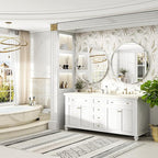 36 Inch Round Bathroom Mirror - Wall Mounted Circle Mirror with Metal Frame, Modern Mirror Suitable for Bathroom, Vanity, Entryway, Living Room, Wall Decor,Silver