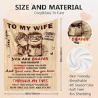 Gifts for Wife from Husband - Wedding Anniversary Birthday Gifts for Women - Romantic I Love You Present for Her - Christmas Mothers Day & Valentines Day Gifts for Wife - To My Wife's Blanket 60"x80"