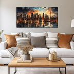 New York City Canvas Wall Art for Bedroom Modern Wall Pictures for Living Room Home Office Wall Decor Size 20 x 40 Inch