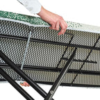 Brabantia - Ironing Board C - Extra Large Steam Unit Holder - Adjustable in Height - Non-Slip Rubber Feet - 100% Fair Trade Cotton Cover with Foam Layer - Foldable XL Unit - New Dawn - 49 x 18 inches