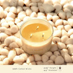 Luxury Vanilla Scented Candle - Large 3 Wick Jar Candle - Elegant Gift for Women & Men - 100% Natural Soy Wax - Up to 40 Hours Burning Time - Housewarming Aromatherapy Candle for Home