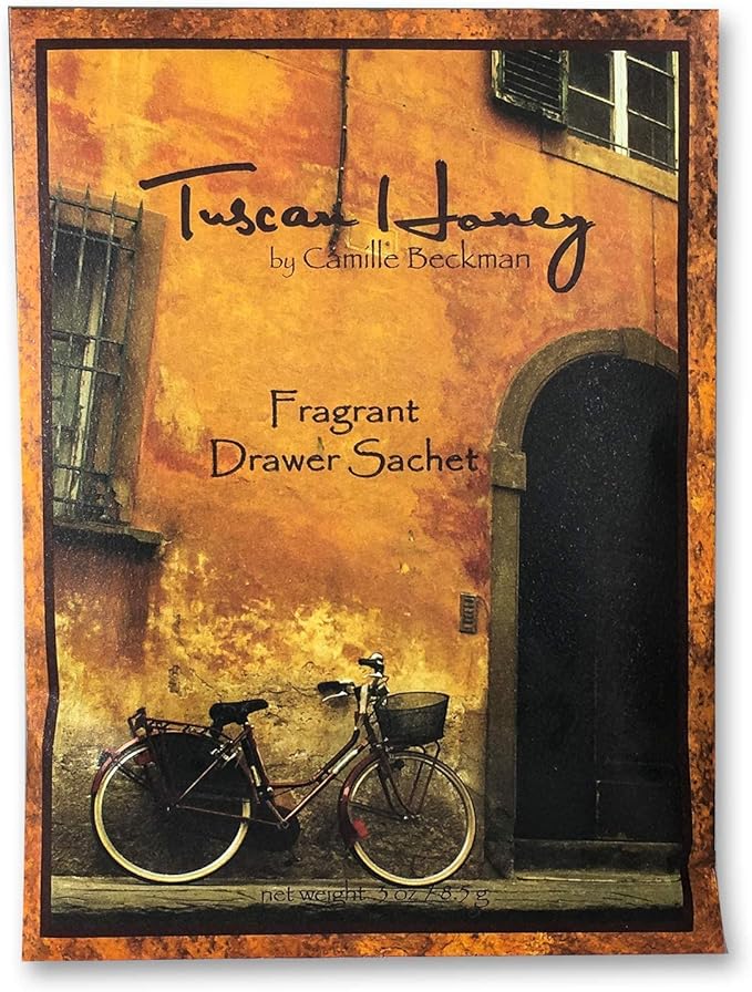 Camille Beckman Premium Fragrant Drawer Sachet, Tuscan Honey, 0.3 Ounce