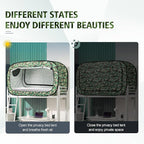 Bed Tent Twin Bed Canopy Portable Dream Tent for Adult Indoor Sleeping Tents with 2 Doors Breathable Private Space Tents, Green Camouflage