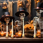 Foaincore 42 Pcs Candlestick Holders Bulk 2.5 Inch Taper Candle Holder for Table Centerpiece Thick Glass Ritual Candle Stand for Wedding Christmas Valentines Festival Party Decorations(Gold)