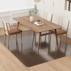 5'×7' Large Vinyl Area Mat for Floor, Translucent Black Scratch Resistant Floor Protector for Under Dining Table, No Spill Durable PVC Area Rug for Garage, Bedroom, Lvinig Room