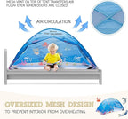 Water World Twin Bed Tent for Kids Indoor Fort - Magical Dream Tents for Boys Pop Up Toddler Bed Canopy for Girls Bunk Bed Tent for Top Bunk - Sensory Sleep Pod for Kids Educational