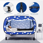 Bed Tent Twin Bed Canopy Tents Portable Dream Tent for Adult Indoor Sleeping Tents with 2 Doors Breathable Private Space Tents, Cloud