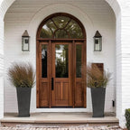 LA JOLIE MUSE 30 Inch Tall Planters for Outdoor Plants, 2 Sets Concrete Grey, Tall Outdoor Planters, Modern Square Outdoor Planters, Tall Large Planters for Front Door, Patio and Deck