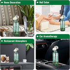 Glass Flower Vase, Green, Small Vase, Aromatherapy Bottle, 6 Sets, Simple Solid, for Birthday, Wedding, Thanksgiving, Home Decoration