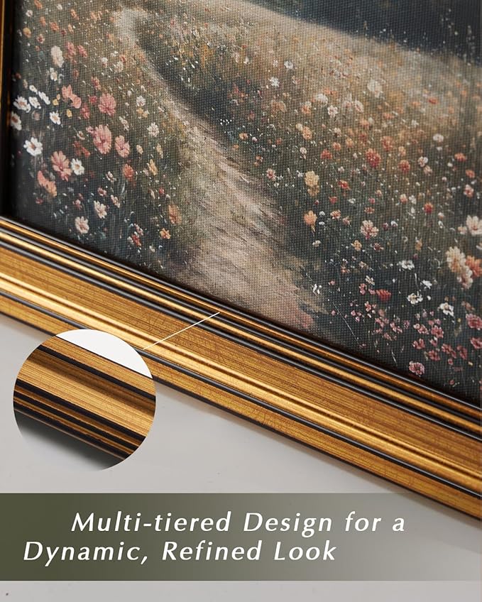 HUARCEY Gold Framed Vintage Wall Art for Living Room, Harvest Apples Still Life Oil Painting Artwork Shelf Decor Abstract Wall Pictures Large Prints Farmhouse Fruit Room Decor Bedroom Kitchen Bathroom