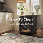 Area Rugs 6x9 Machine Washable Area Rugs for Living Room Bedroom Dining Room, Large Modern Abstract Colorful Soft Rugs, Indoor Low Pile Carpet with Non Slip Rubber Backing, Multi Beige