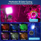 NYMPHY Solar Color Changing Lights, 7 Lighting Modes Solar Lights Outdoor Waterproof IP68, Multicolor RGB Outdoor Lights for Garden Yard Landscape Decorations- 4 Pack