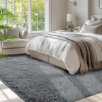 Fluffy Rug 5x7 Bedroom Rugs: Shag Rug for Bedroom - Area Rug 5x7 Grey Plush Fuzzy Soft Carpet for Living Room - Teenage Room Dorm Decor Carpets