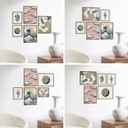 HAUS AND HUES Two 8x10, Three 12x16 - Framed Walnut