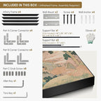 SIGNWIN 46"x72" Extra Large Framed Wall Art Japanese Ukiyo-e Landscape, Timeless Mt. Fuji Scene for Zen-Inspired or Asian-Style Interiors for Home Living Room Bedroom Decor (Frame Assembly Required)