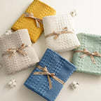 PHF 100% Cotton Waffle Weave Throw Blanket, Soft Lightweight Breathable Cozy Summer Throws for Couch Bed Sofa, Luxury Aesthetic Woven Blanket for Home Decor & Office, 50"x60", Captain's Blue