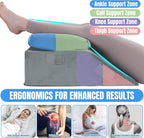 HOMBYS Leg Elevating Adjustable Pillow,High Density Foam Leg Elevation Pillows for After Surgery,Wedge Pillow for Knee or Leg Pain Relief,Leg Support Pillow to Elevate Feet (17"x24"x9")