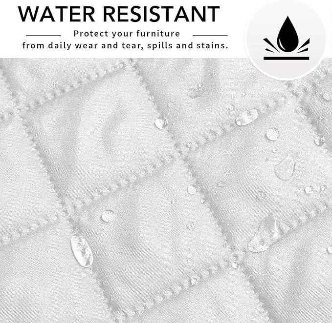 Easy-Going Sectional Couch Covers for Dogs L Shape Sofa Cover Reversible Sofa Slipcover Chaise Lounge Cover Furniture Protector Cover for Pets Dog Cat (42 x 52 inches, White/White)