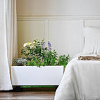 Glowpear Self-Watering Mini Bench Planter - 23.6" in Pot, Free Standing, UV Stable, Scalable, Indoor | Outdoor Pot with Water Gauge, for Home Kitchen Windowsill Gardening