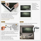 SIGNWIN 36"x72" Extra Large Framed Wall Art Moody Green Abstract Cloudscape, Minimalist Atmospheric Print for Home Living Room Bedroom Decor (Frame Assembly Required)