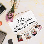 Grandparent Gifts Picture Frame Photo Holder for Wall, Noni Papa Gifts from Grandchildren Granddaughter Grandkids, Grandmother Grandfather Gift, Grandparent's Day Hanging Photo Display