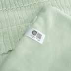 Amélie Home Luxury Striped Faux Fur Throw Blanket for Couch, Embossed Split Fur Cozy Fuzzy Fluffy Luxurious Soft Plush Sofa Chair Bed Gift Blankets for Women Men Wife Friend, 55"x70", Sage Green