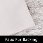 Latepis 6x9 Faux Sheepskin Rug for Living Room Fluffy Washable Rugs for Bedroom Luxury Room Decor White with Grey Tips Rug for Bedroom Fluffy Rectangle