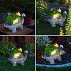 SunGlee Solar Turtles for Outdoors Turtle Solar Light Garden Statue, Cute Tortoise Garden Outdoor Turtle Decor for Patio Lawn Yard Gifts for Mom Grandma Housewarming Birthday