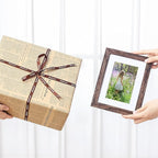 Vittanly 6x8 Picture Frames Set of 9, Shatter Resistant Plexiglass, Display 4x6 Pictures with Mat or 6x8 without Mat, Photo Frames for Wall or Tabletop, Engineered Wood, Brown